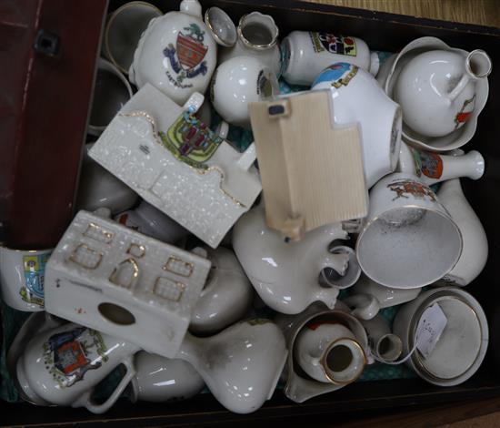 A quantity of crested china ornaments